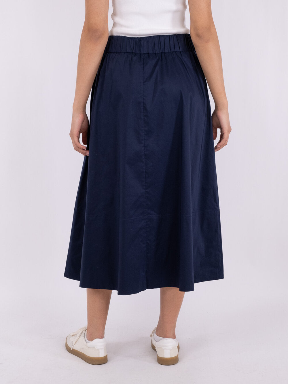 Neo Noir  Yara Poplin lang nederdel - Navy