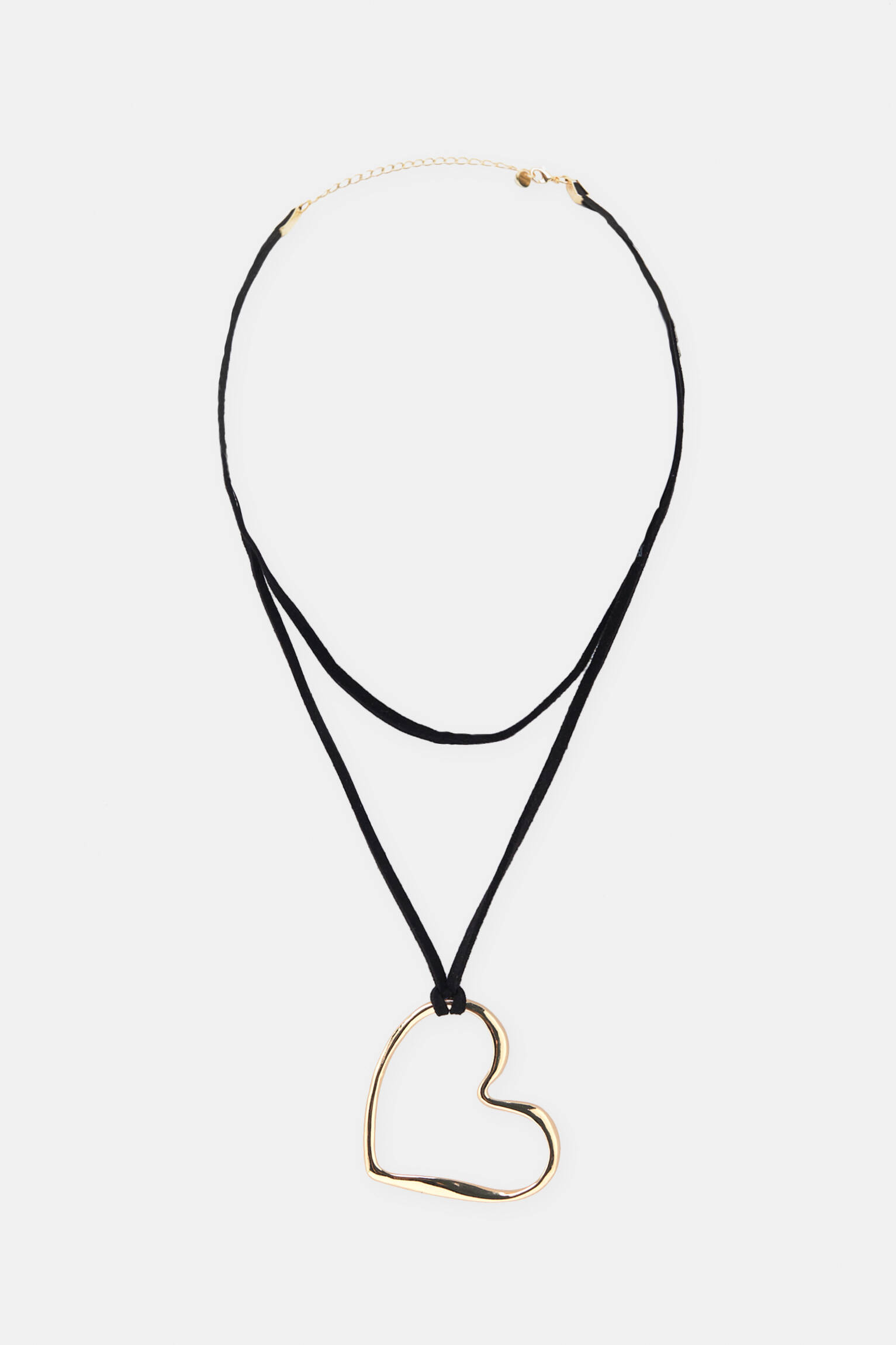COLAR DE CORAÇÃO COM CORDÃO - DOURADO