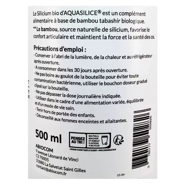 Aquasilice Organic Silicon Bio 500ml