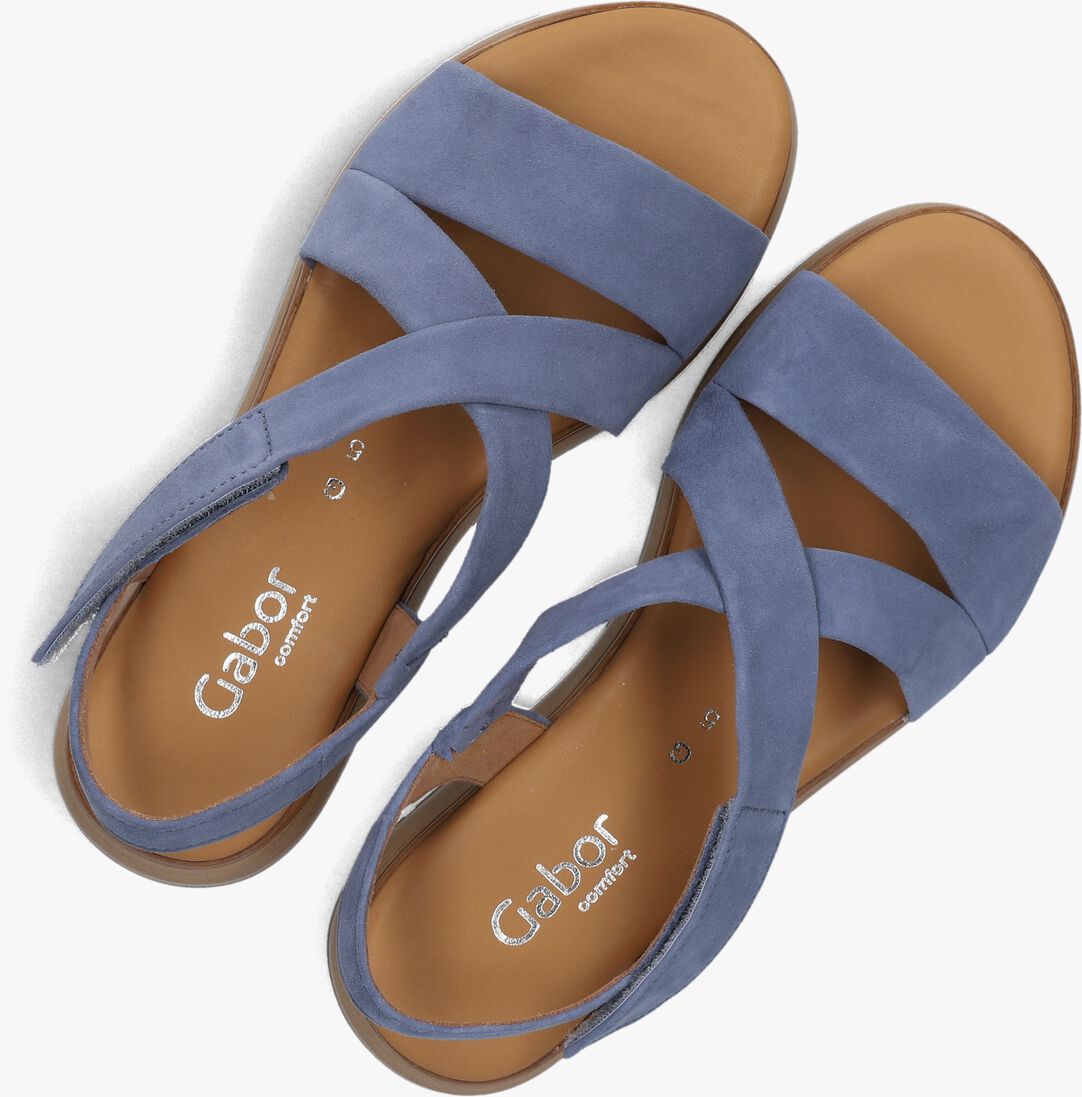 blauwe gabor platte sandalen 746