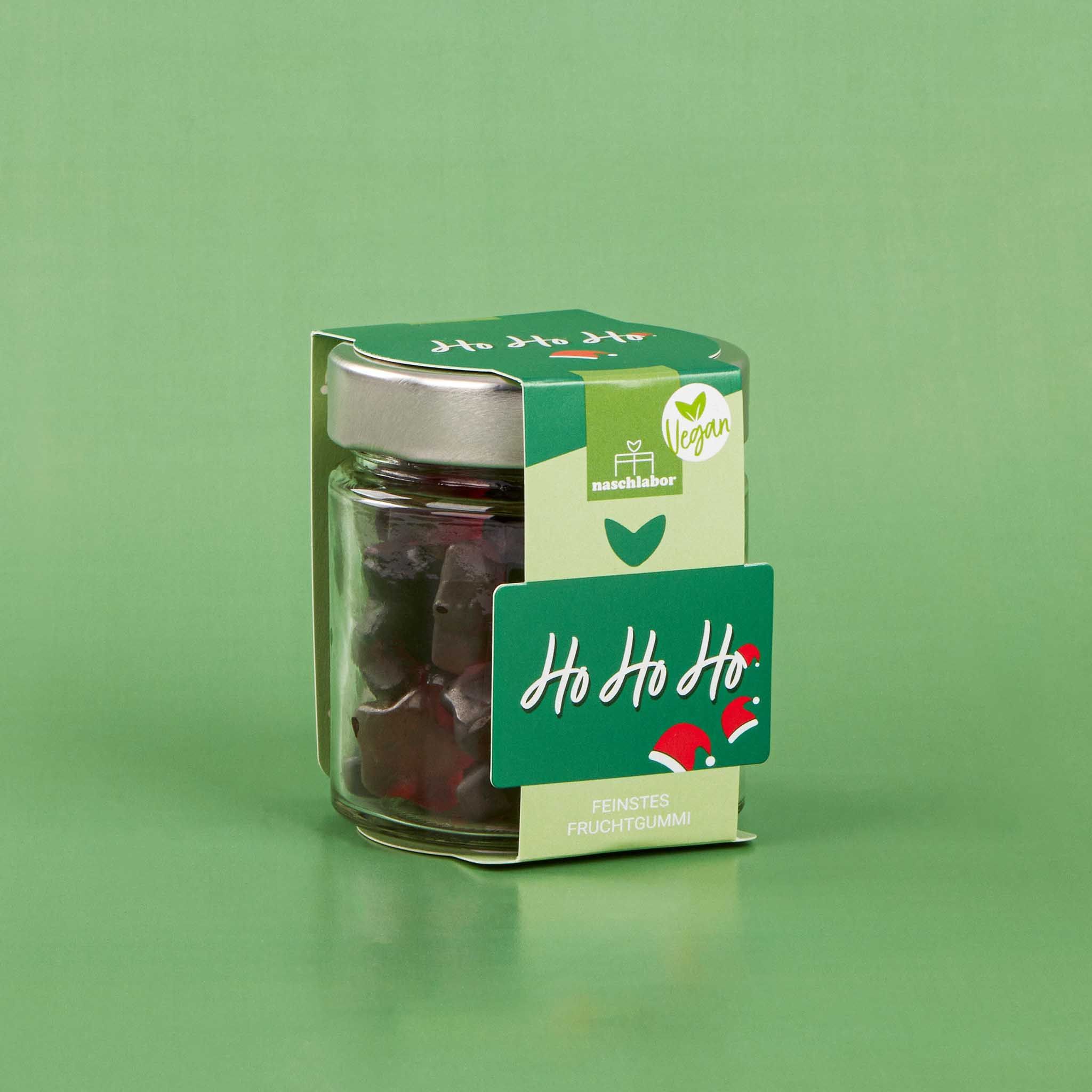 naschlabor Vegan Ho Ho Ho Fruchtgummi in Geschenkglas