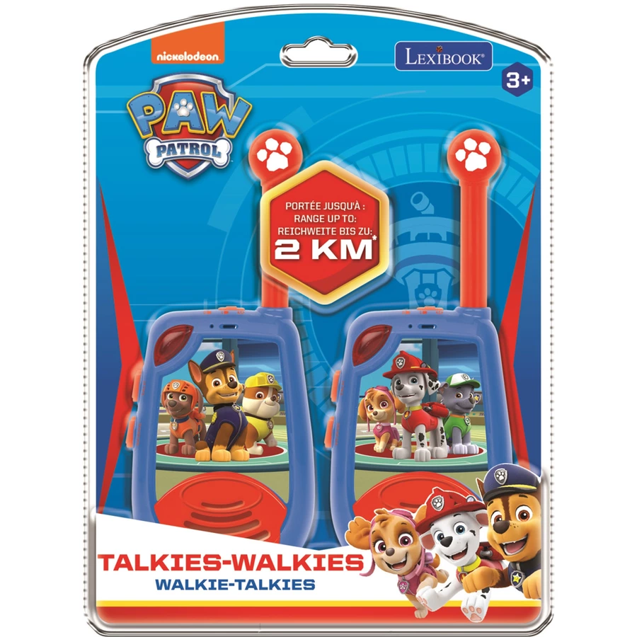 LEXIBOOK Paw Patrol zwei Walkie-Talkies bis zu zwei Kilometer mit Gürtelclip