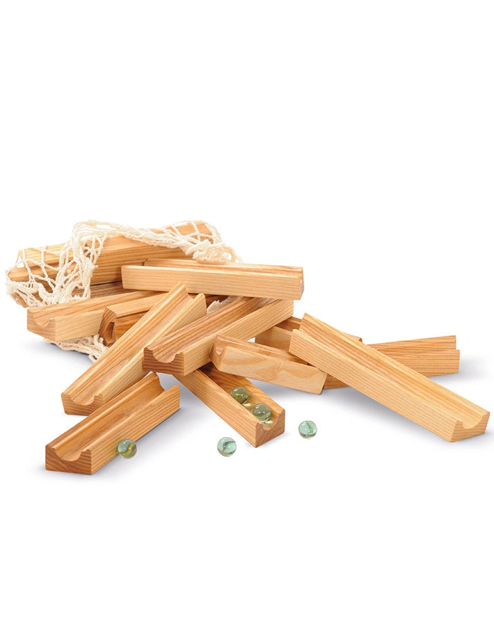 Sandkugelbahn GRUNDSET 23-teilig aus Holz