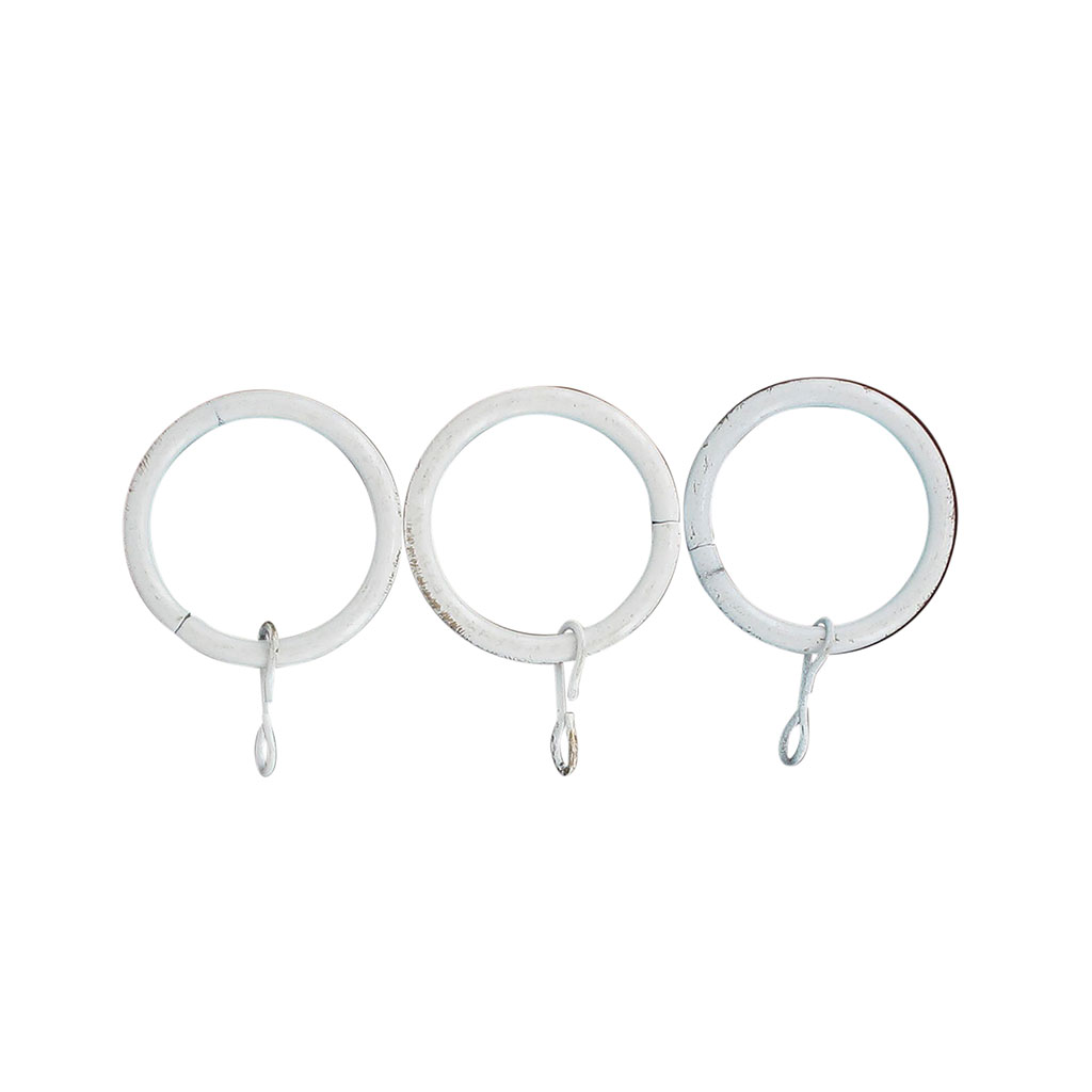 Lot de 8 anneaux métal blanc or D 20mm