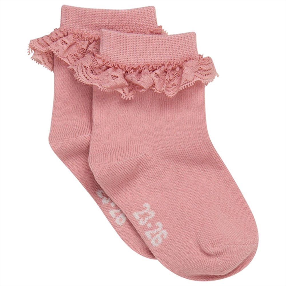 Køb Minymo Ash Rose Strømper m. Blonde NOOS