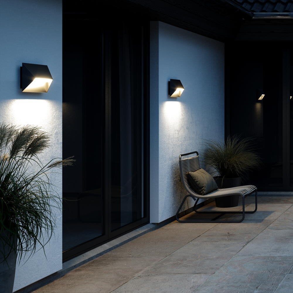 Pontio 27 wandlamp in zwart GU10 IP54