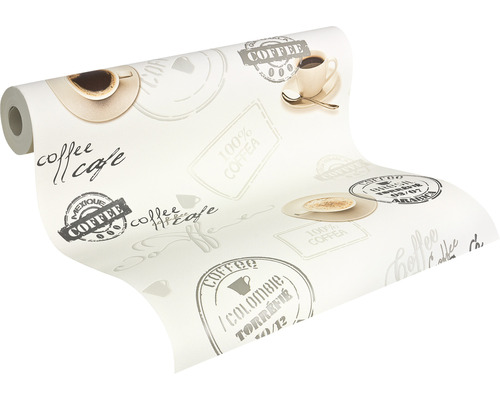 Papierbehang 94308-1 Il Decoro koffiekop crème beige
