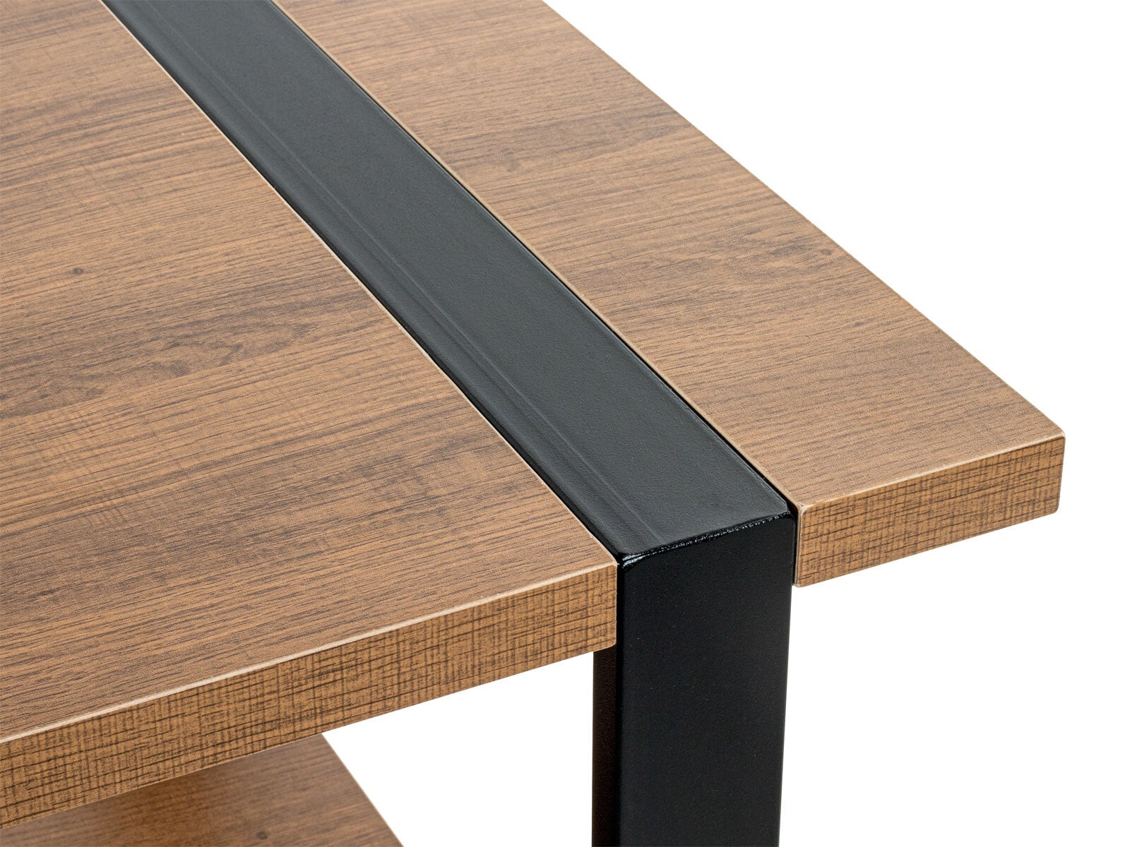 Beistelltisch 45 x 45 cm Schwarz/ Eiche dunkel