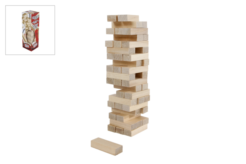 play todayspeelgoed Wiebel Stapeltoren Hout 48stuks 4,8x16CM