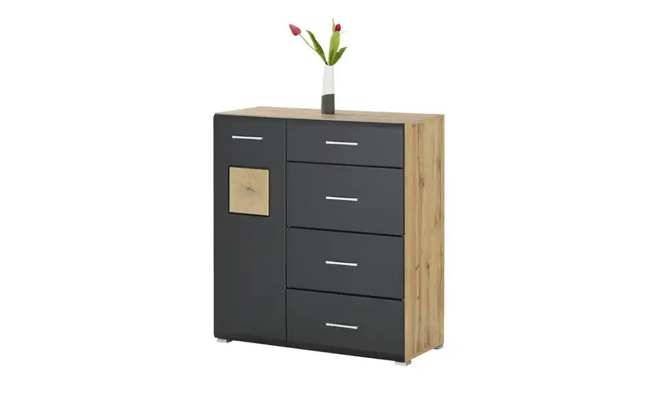 Kommode  Fun Plus Schwarz, matt 100 cm
