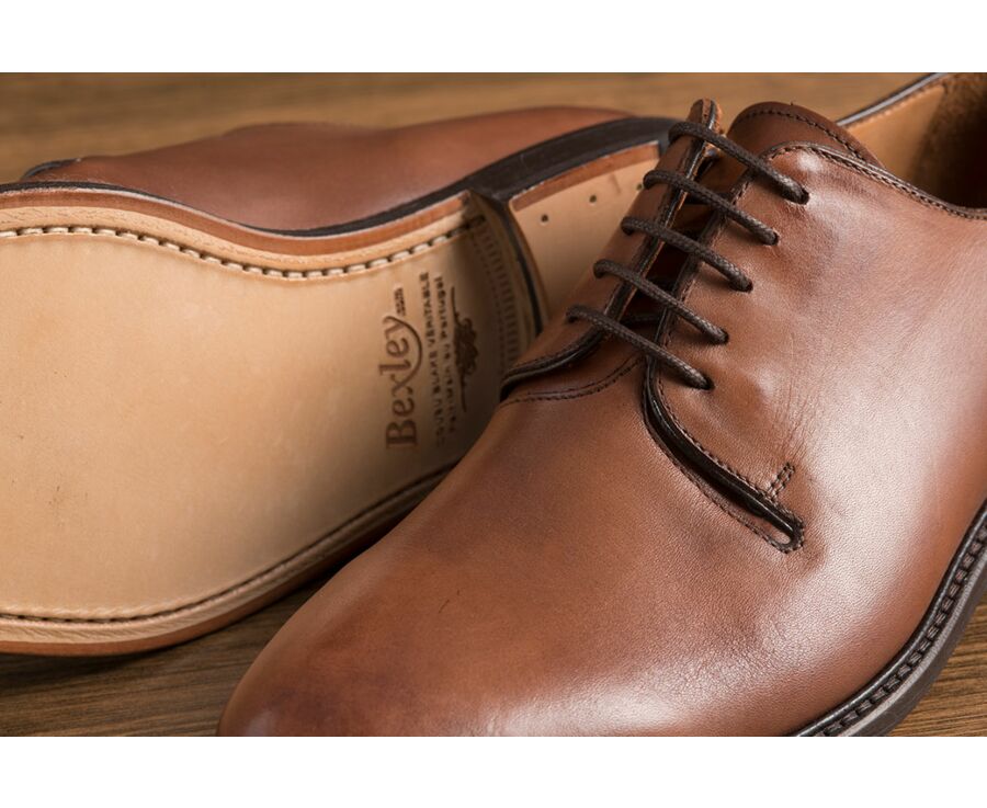 Richelieu homme Châtaigne Patiné semelle cuir - CHINGFORD