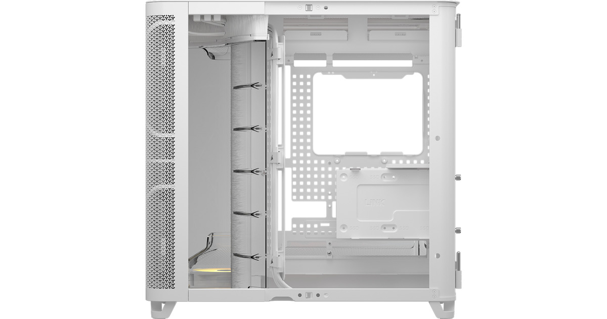 CorsairAIR 5400 RS-R ARGB  midi tower behuizing  (Wit | 3x USB-C | RGB | Tempered Glass)