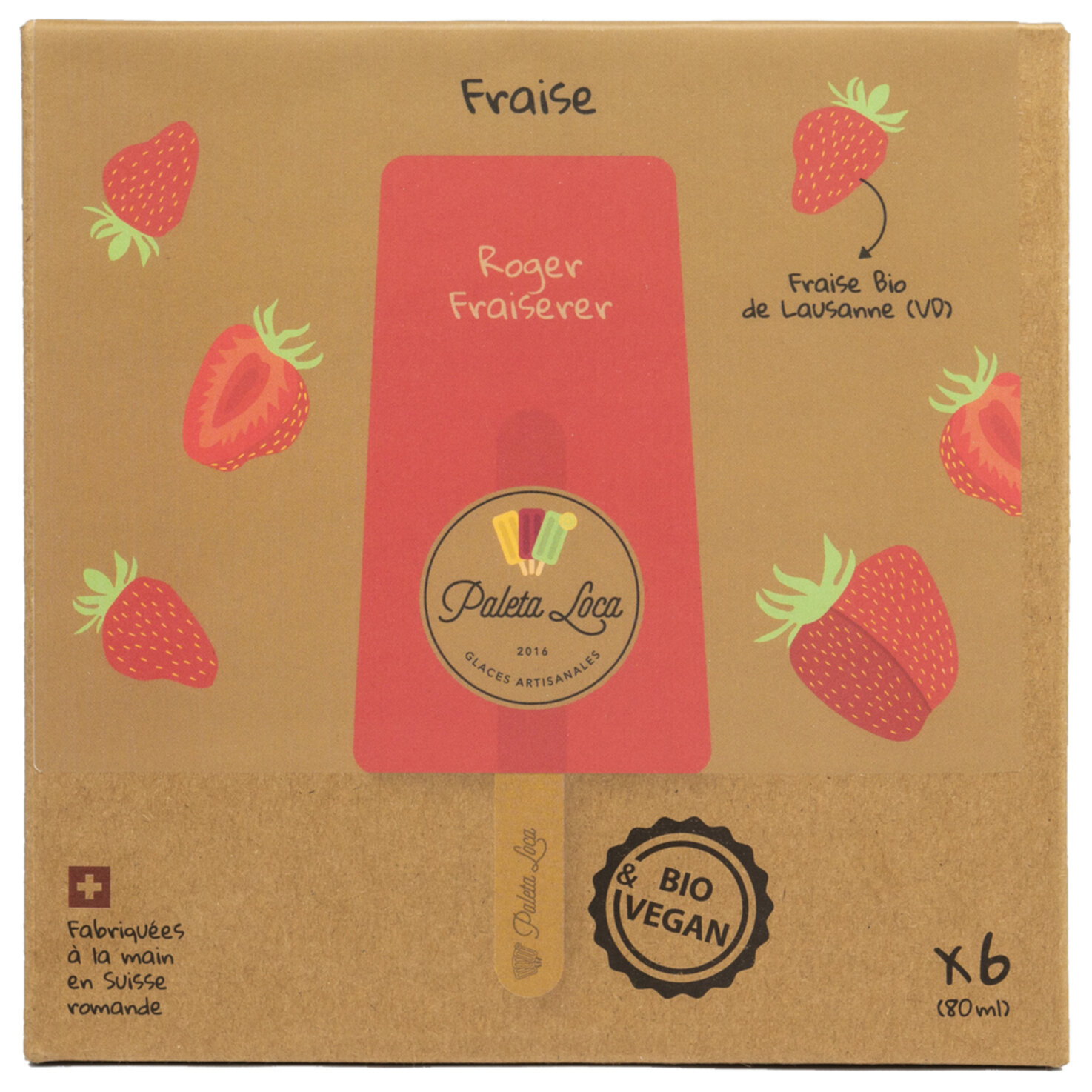 Paleta Bio Erdbeer 6x80ml