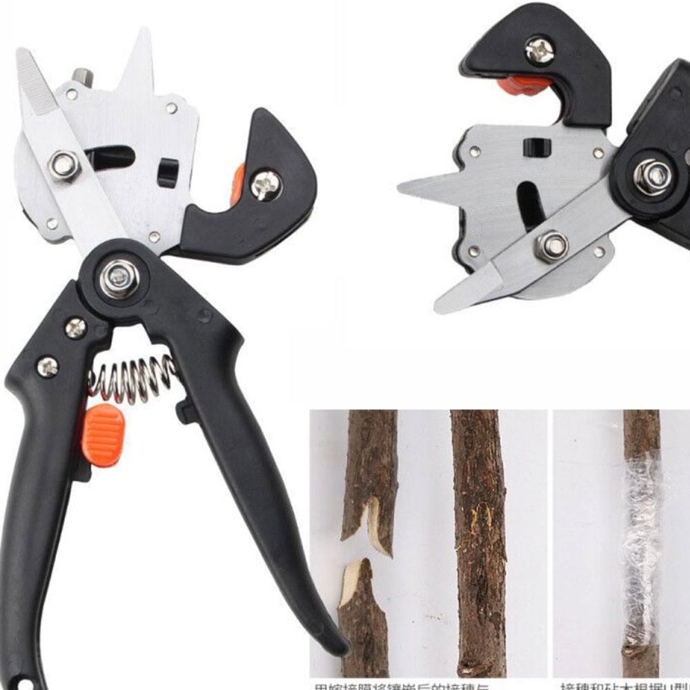 Garten Pfropf Schere Pfropfmesser Veredelungszange Schneidewerkzeug   3 Klingen - Schwarz