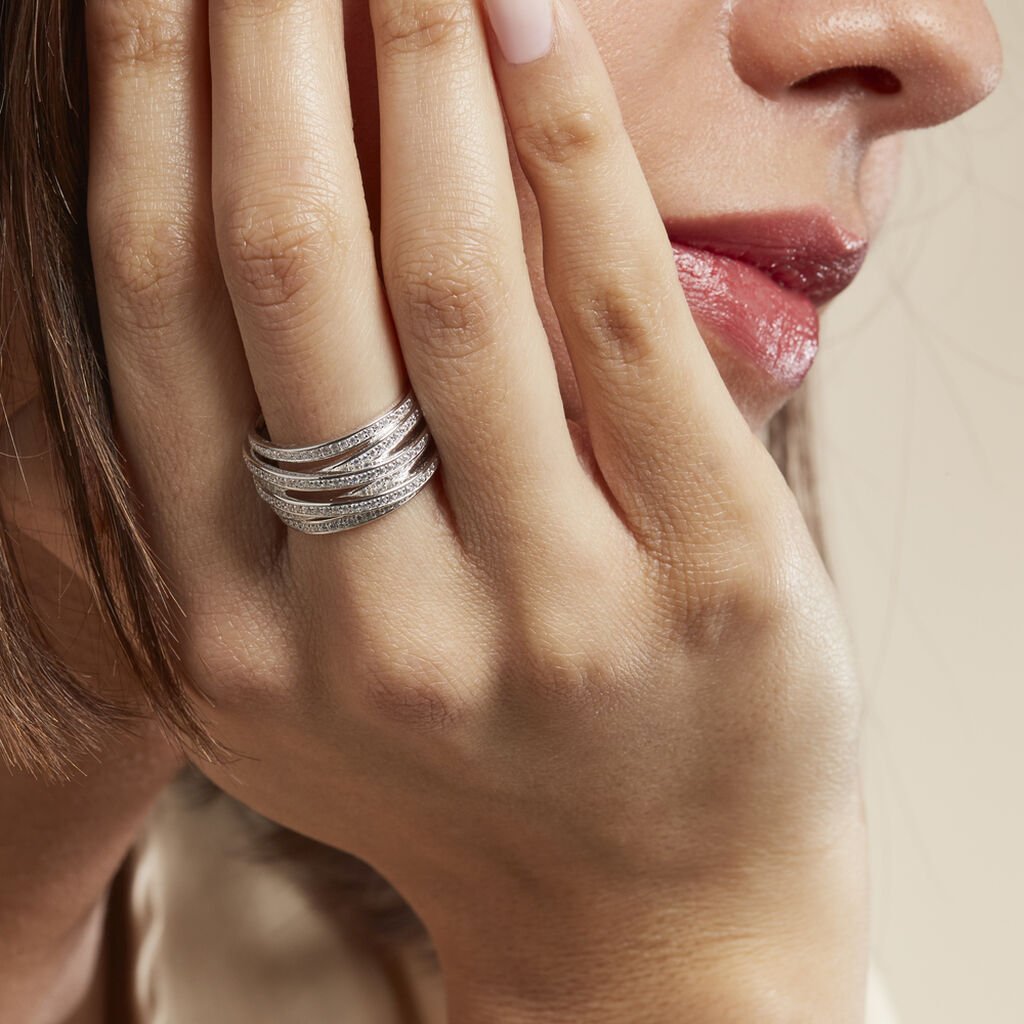 Bague Caledonia Argent Blanc Oxyde De Zirconium