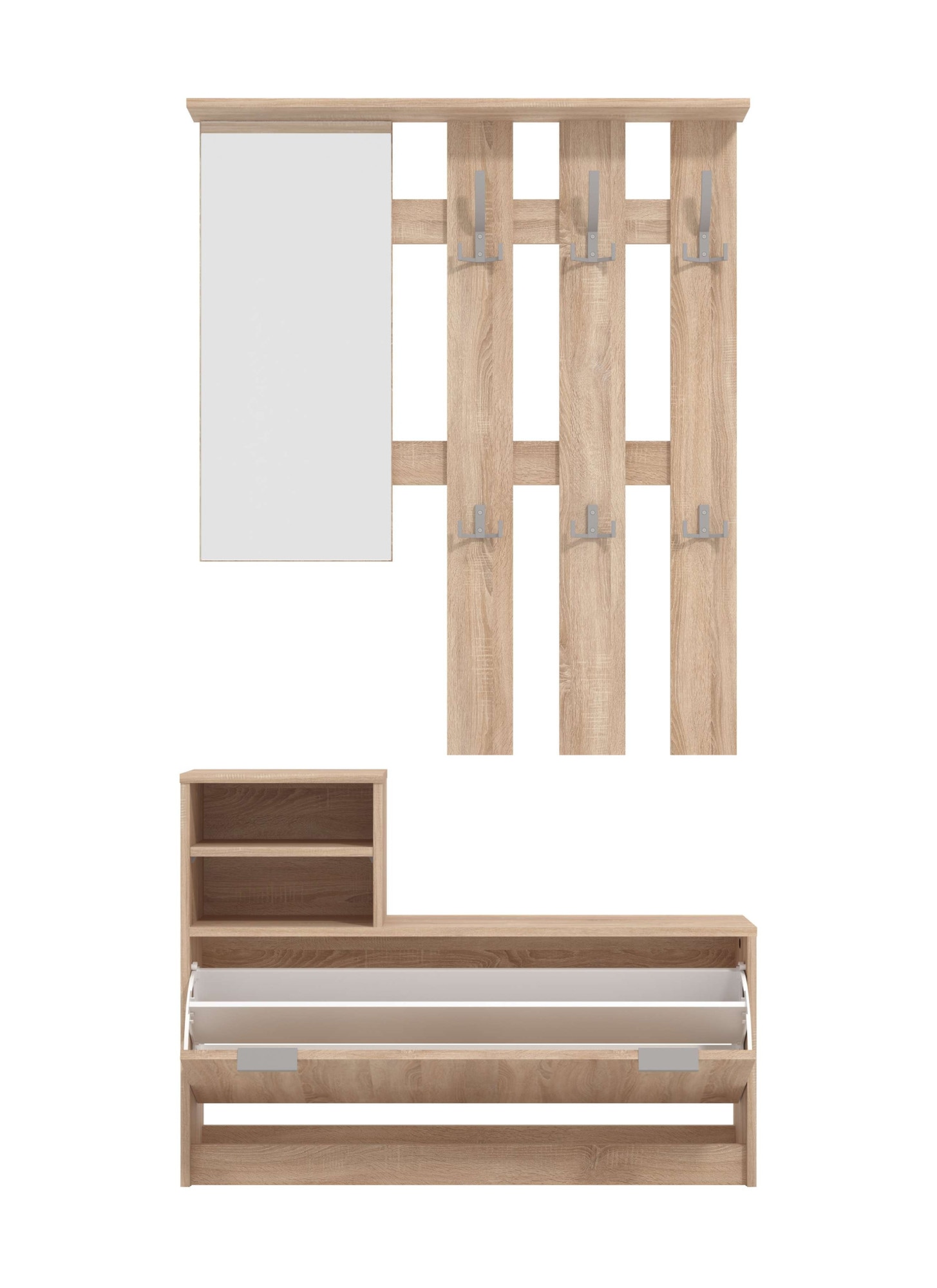 INOSIGN Garderoben-Set »Ravenna Flurgarderobe, Dielenschrank, Kompaktgarderobe, Breite 100 cm« Komplett-Set, 2 Stk. tlg.