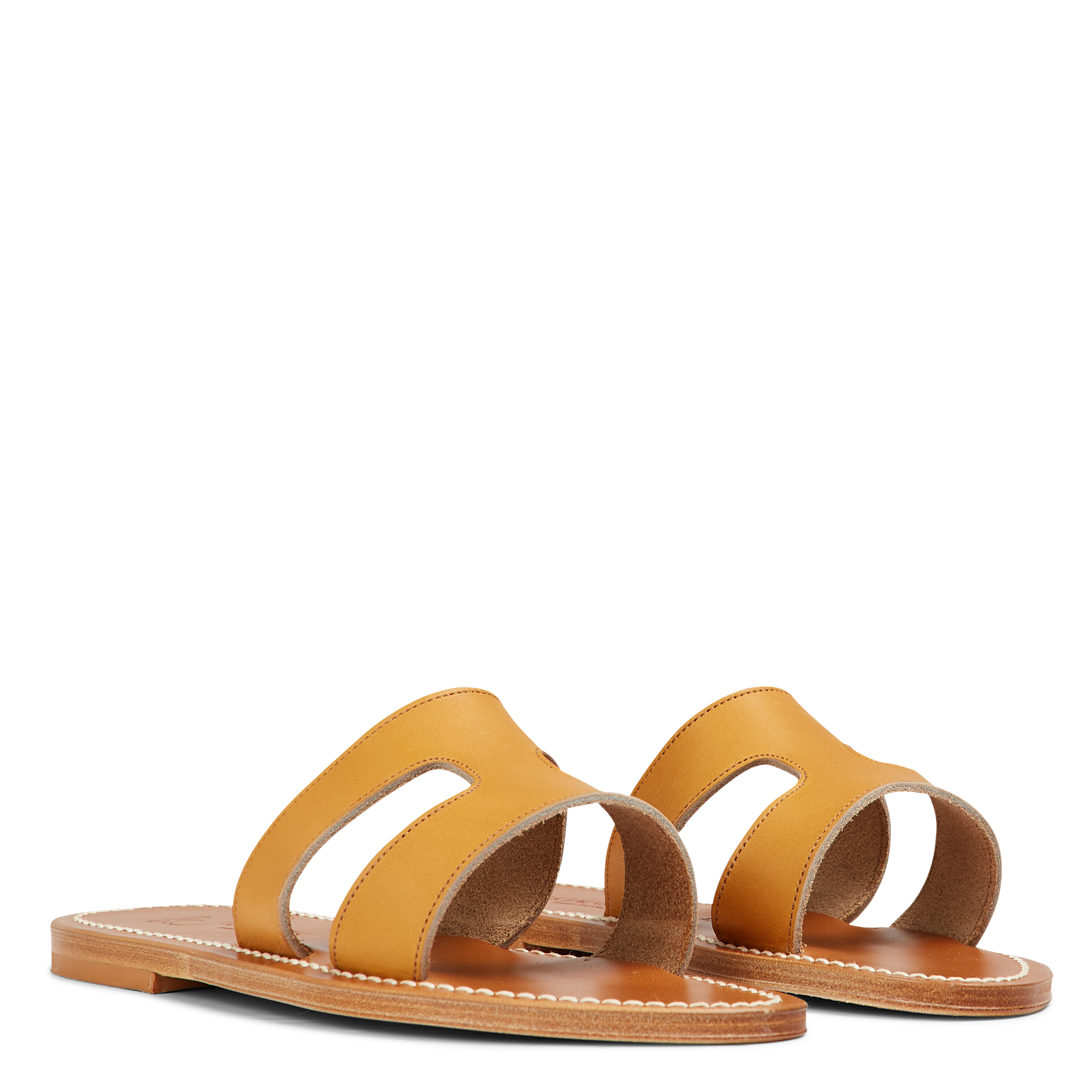 Menandre - Mules plates en cuir | Marron