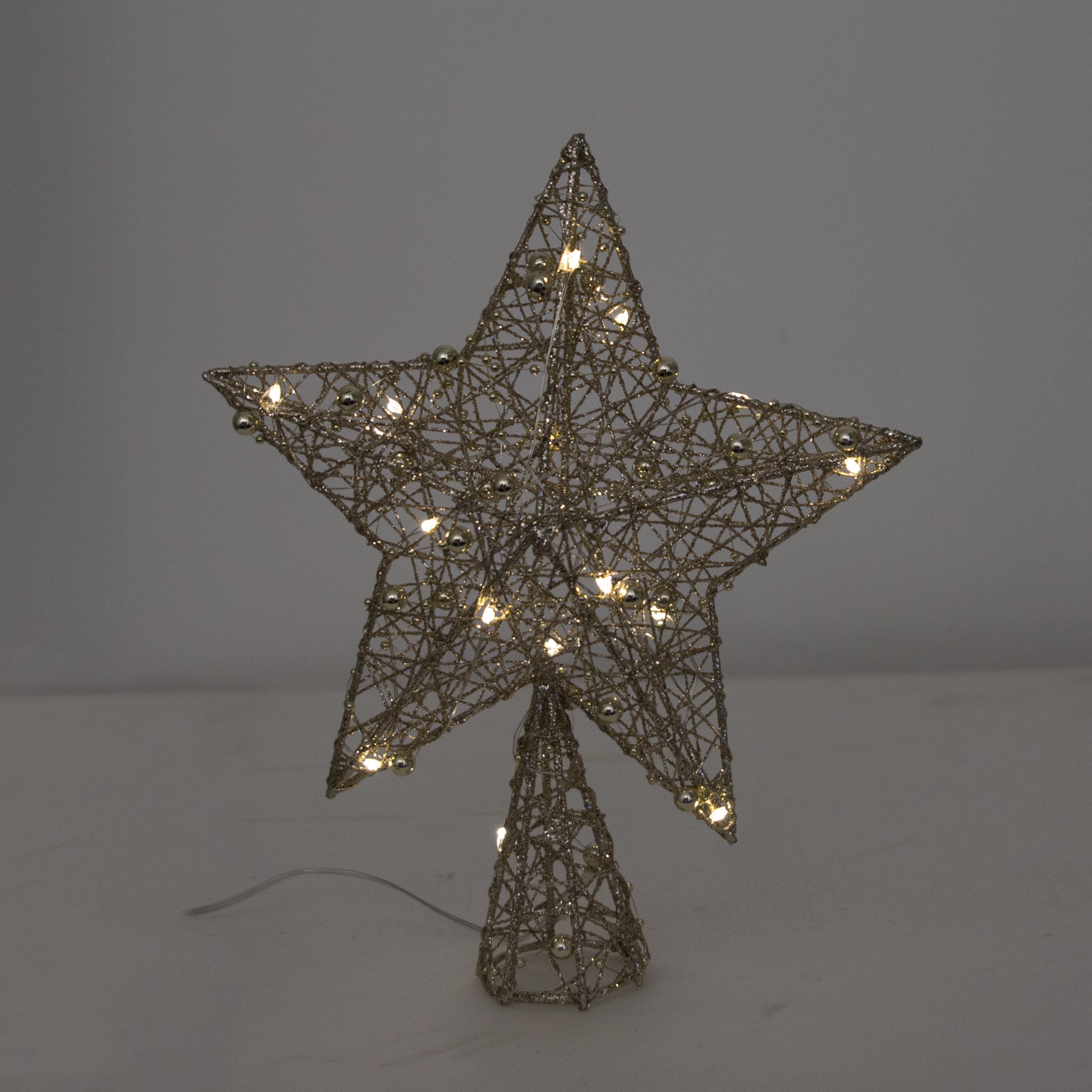 POINTE SAPIN ETOILE 20 LED 20X25CM
