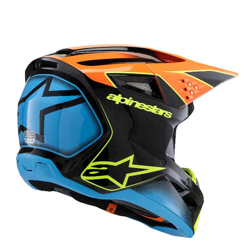 Alpinestars - Casque enfant Youth S-M3 Fray Noir / Orange / Jaune fluo