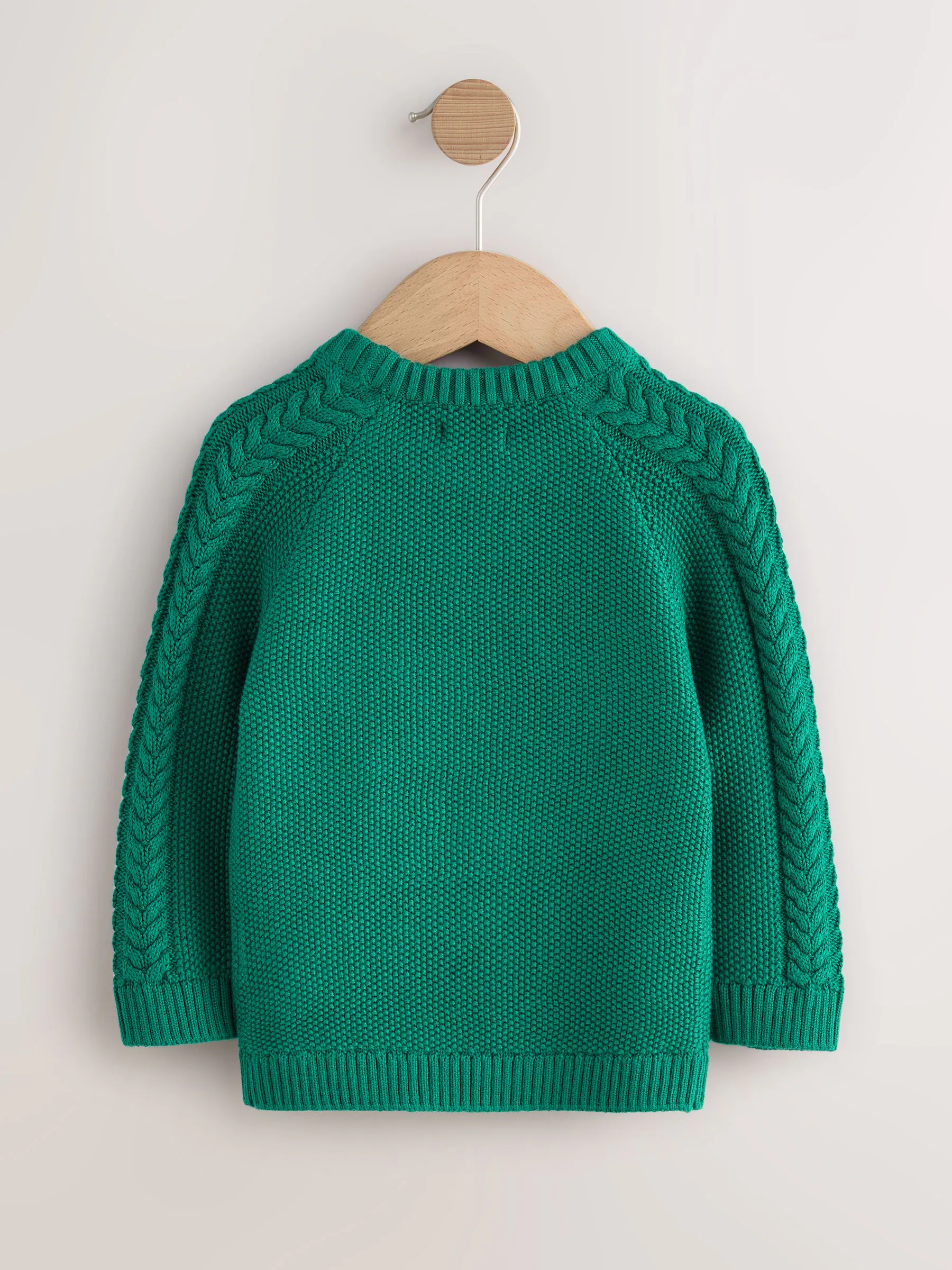 Groen met kerstmanprint - Gebreide kersttrui (3 mnd-7 jr)