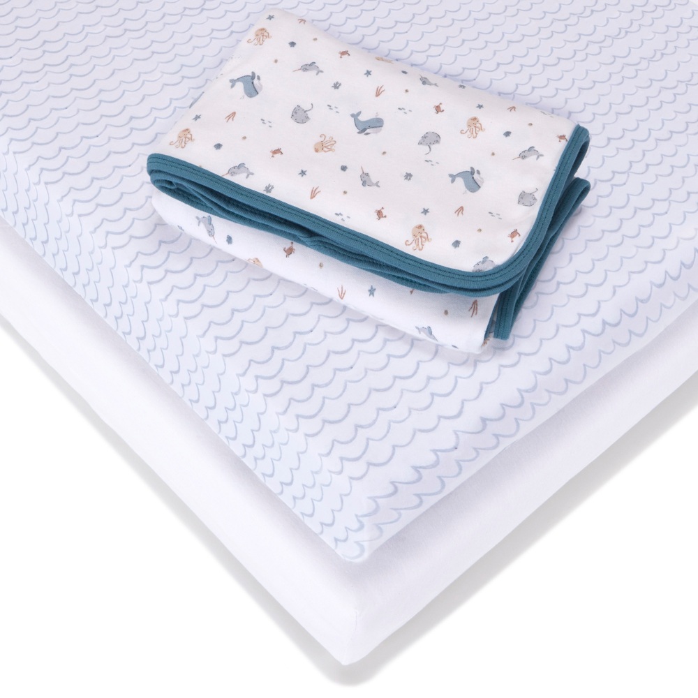 Baby Elegance 4-teiliges Kinderbettwäsche-Set „Unter dem Meer“ 90 x 40 cm