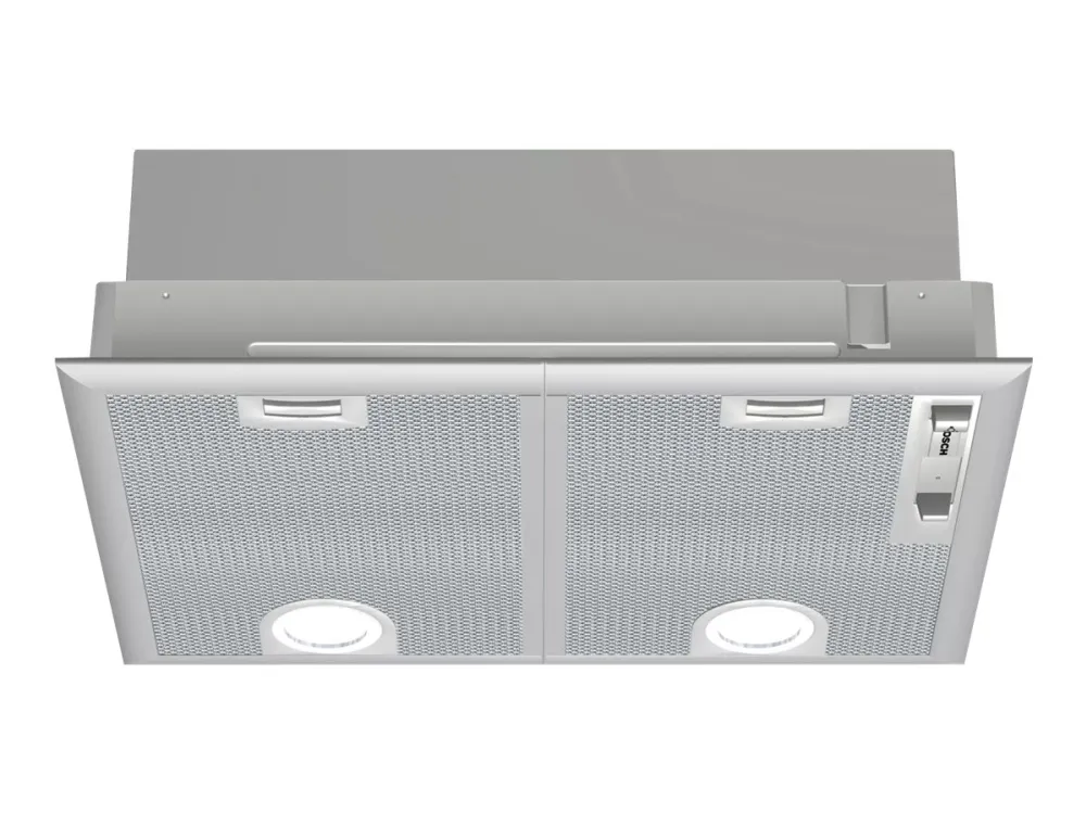 Bosch Serie | 4 DHL555BL - Hætte - tag - Niche - bredde: 50 cm - dybde: 35 cm - udtrækning og recirkulation (-) - med intern motor - metalsølv