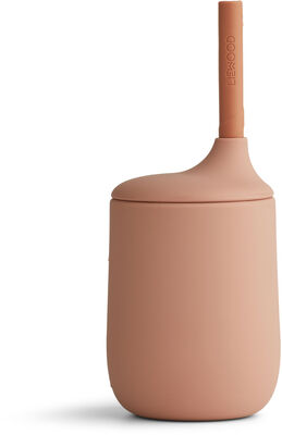 LIEWOOD Ellis Sugerørkopp Silikon, Dark Rose/Terracotta Mix