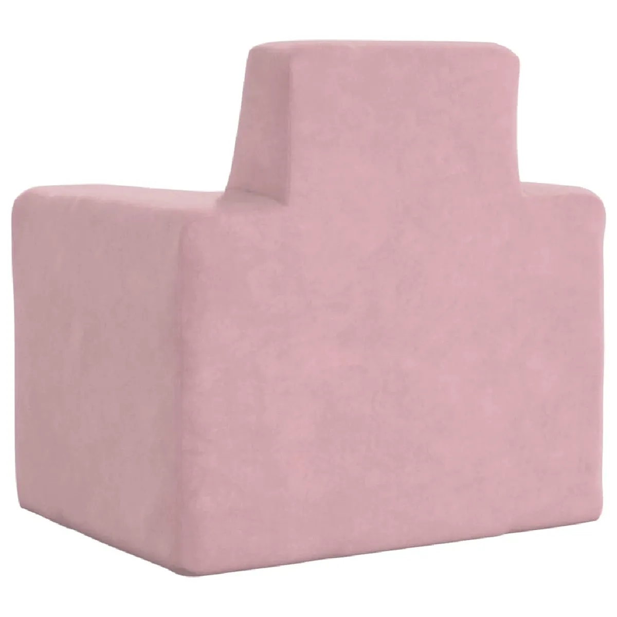 vidaXL Canapé enfants rose peluche