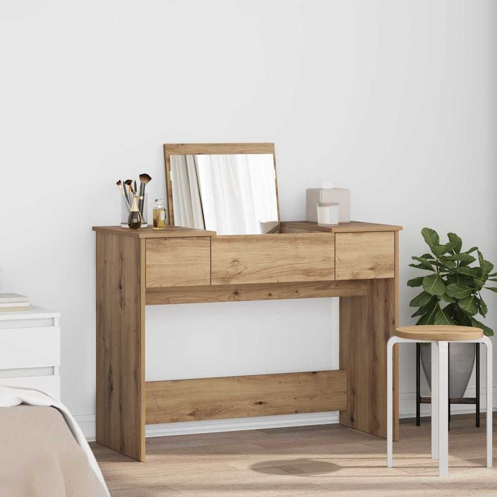 vidaXL Artisan kaptafel eiken 100 x 45 x 76 cm Materiaal hout