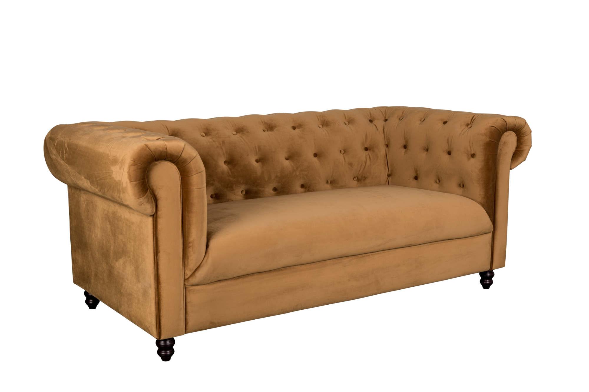 3-zits bank Chester velvet Dutchbone Chester Velvet 3-zits bank goud