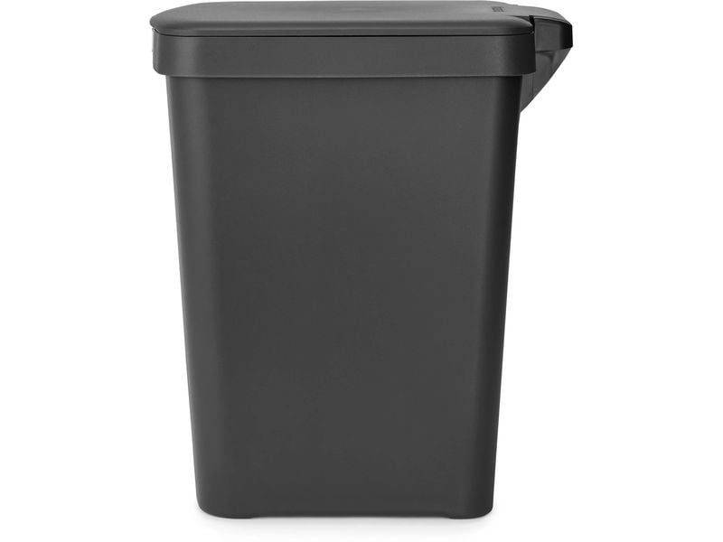 Brabantia Recyclingbehälter StepUp 25 l, Dunkelgrau Treteimer für Recycling Materialien