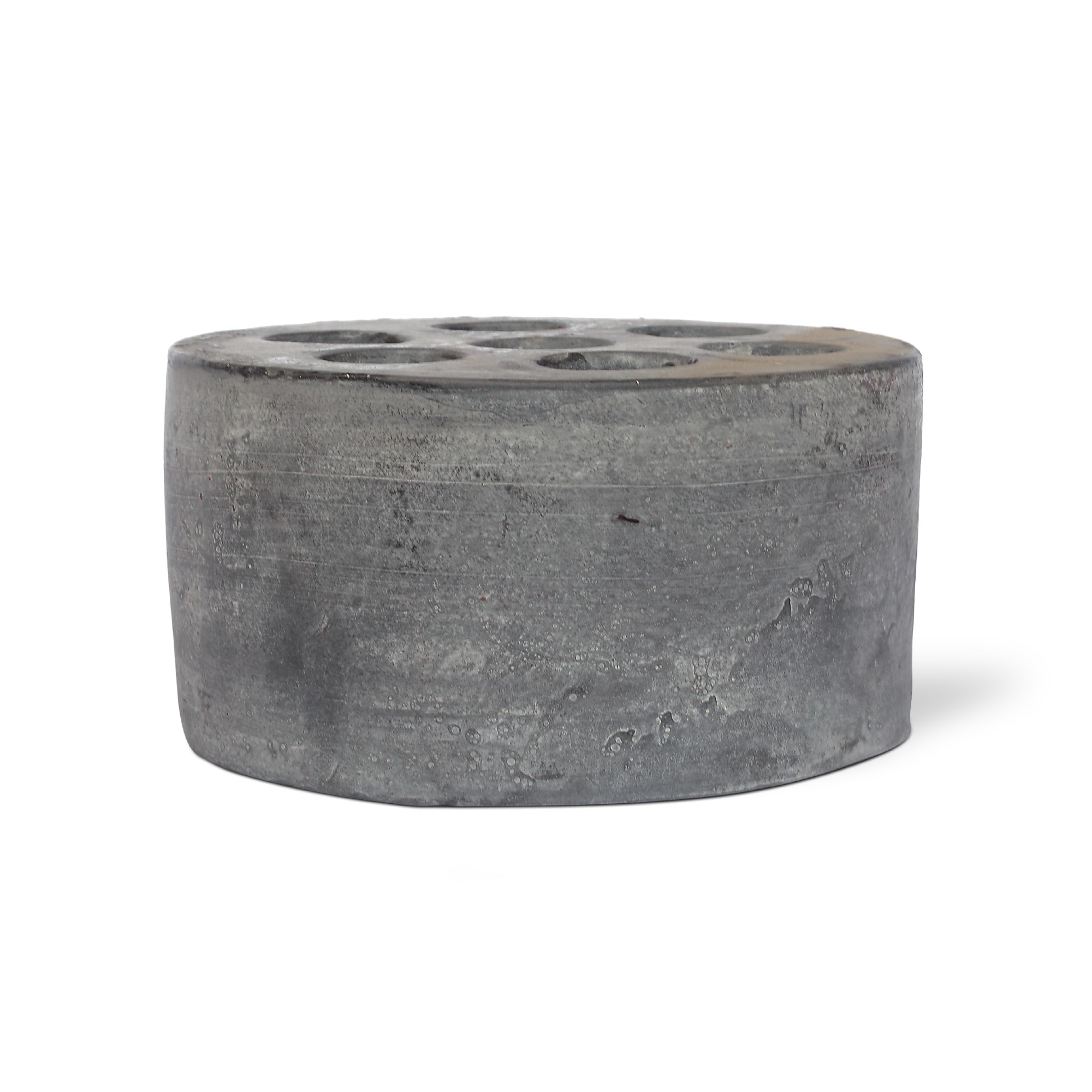 7-er Teelichthalter, grau, Ø 22 cm, H 11 cm von fischer's lagerhaus