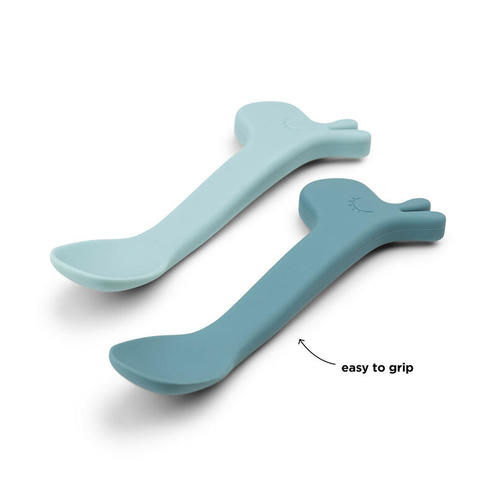 Lot de 2 Cuillères Silicone LALEE Bleu - DONE BY DEER