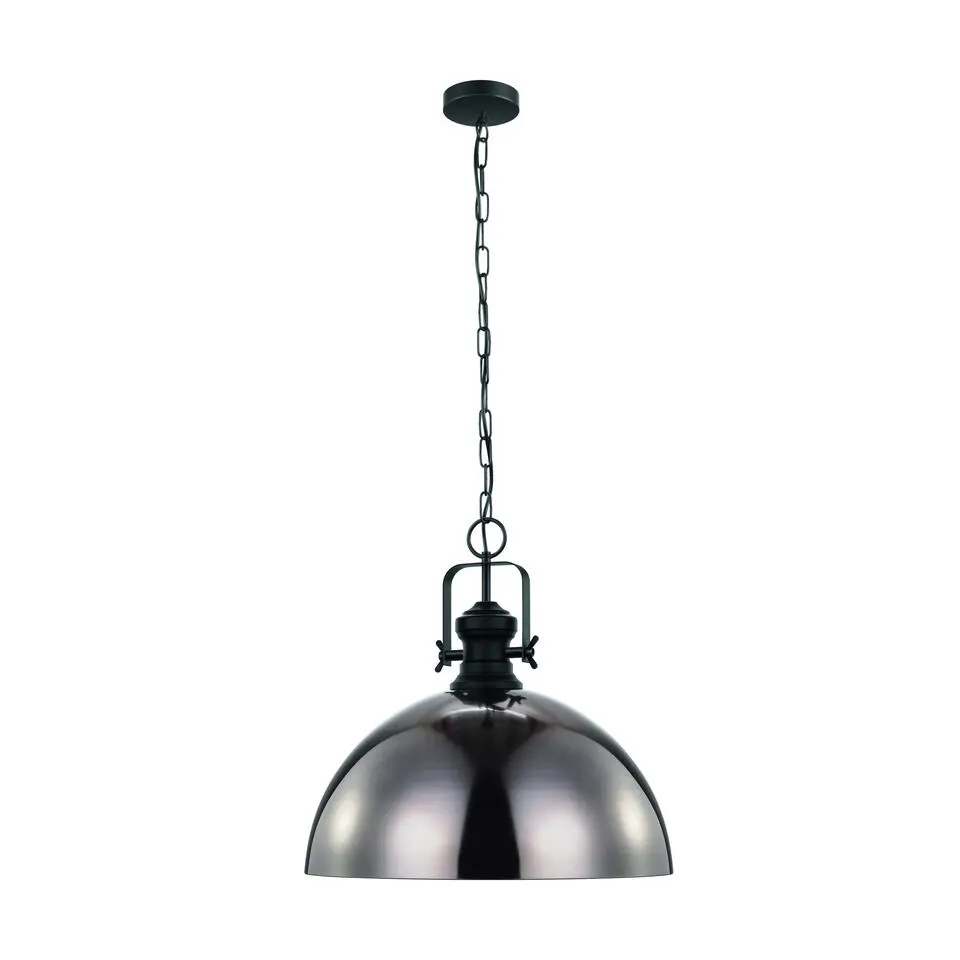EGLO Combwich Hanglamp - E27 - Staal - Zwart/Crème