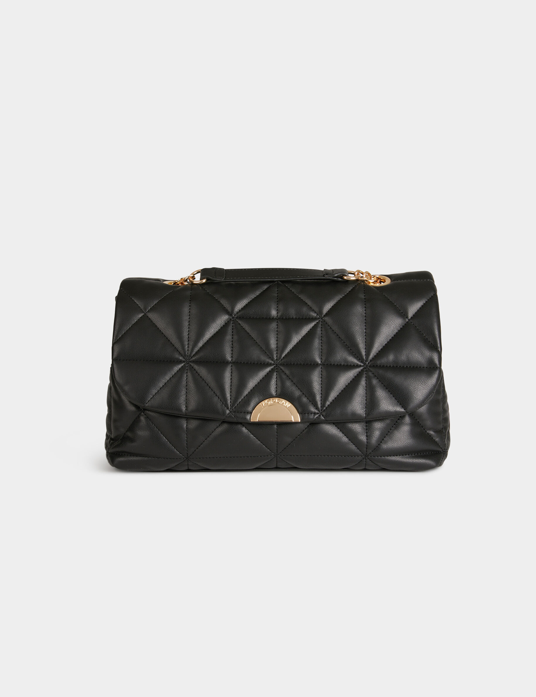 Sac pochette matelassé noir femme - noir