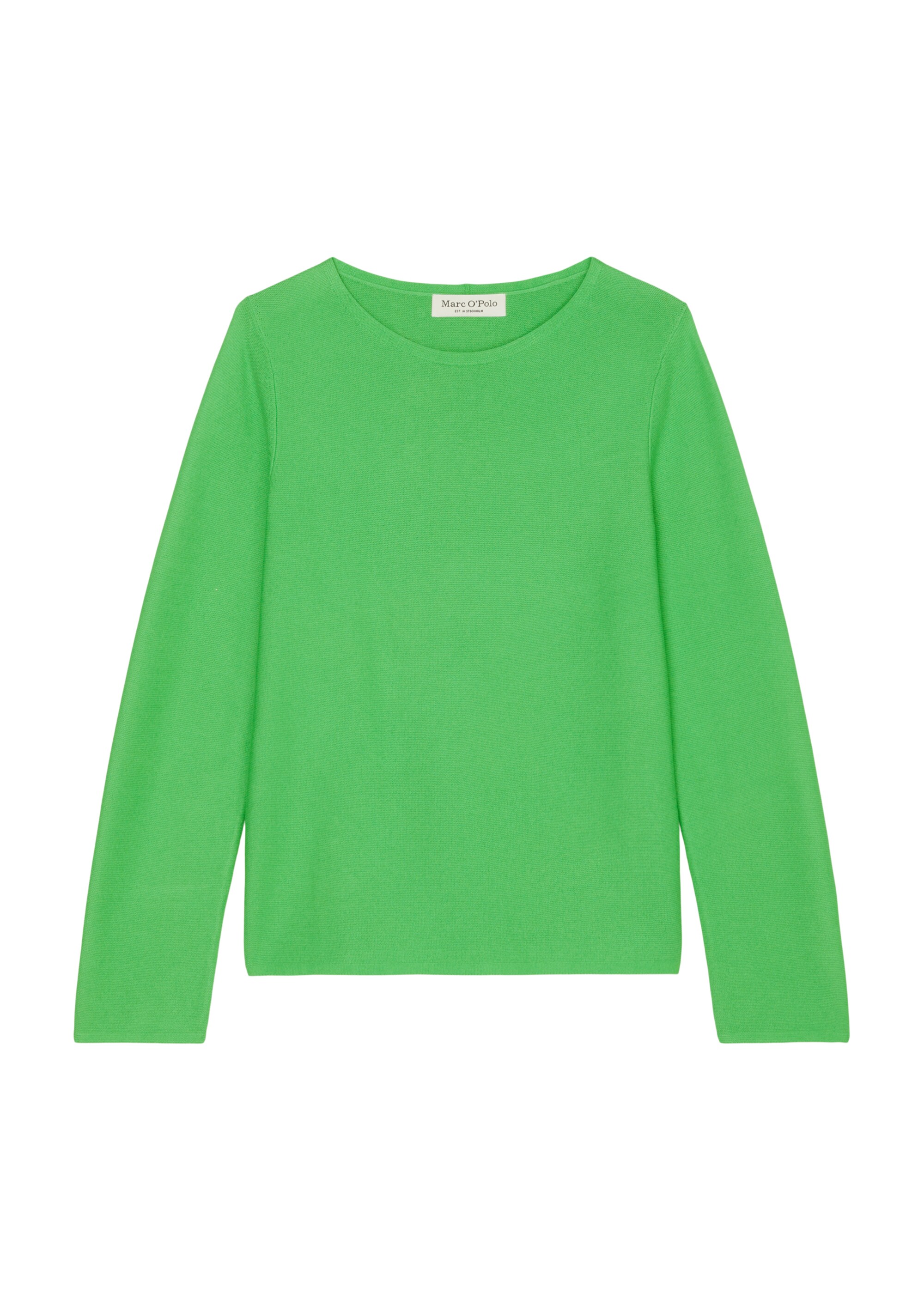 Rundhals-Strickpullover regularmit feinen linken Maschen