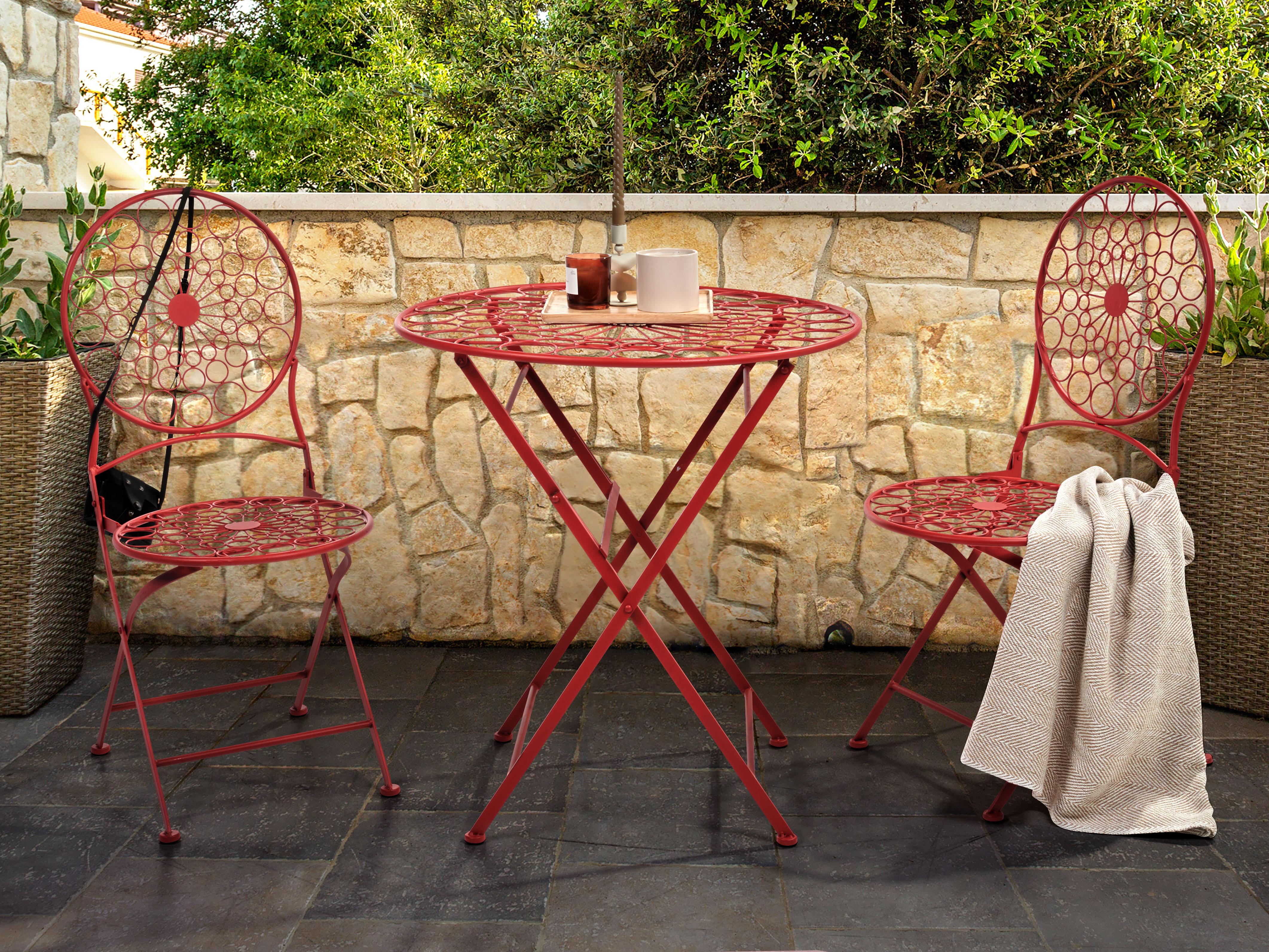 Bistrotafel SCARIO 70 cm 70 cm Metaal Rood