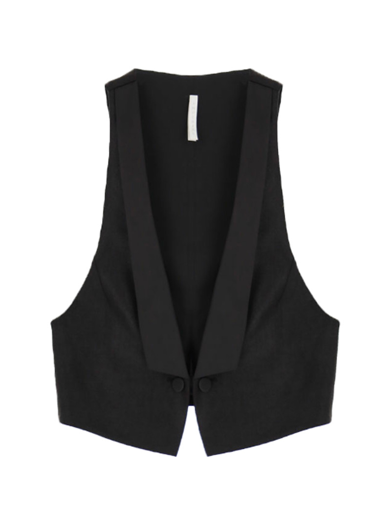 IMPERIAL GILET SMOKING FEMME SATIN NOIR