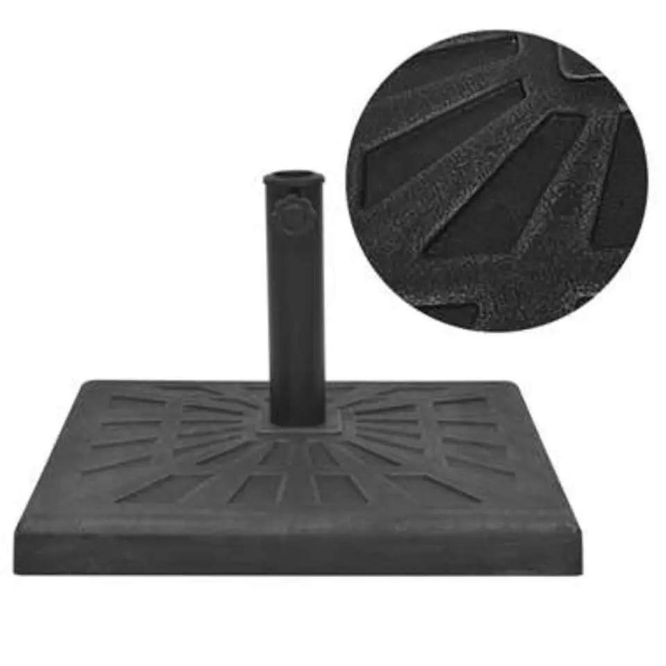 vidaXL - Parasolvoet - Zwart - Staal