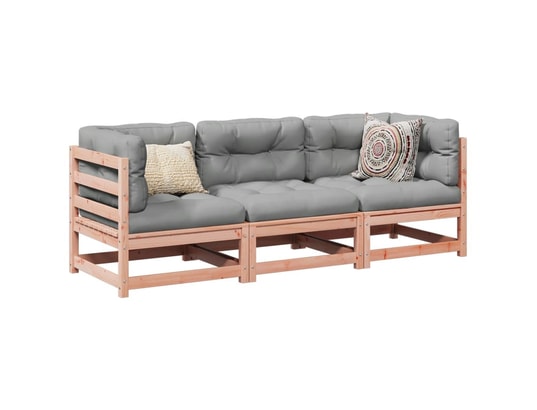 VIDAXL - Canapé Salon de jardin 3 pcs bois massif sapin de douglas
