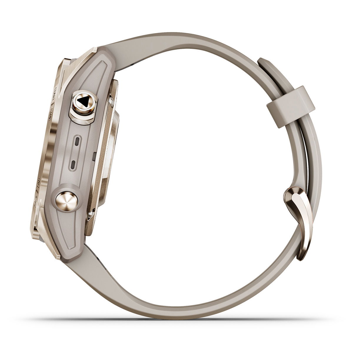 Garmin Fenix 7S Pro Sapphire Solar - Soft Gold, Light Sand rem, 42 mm