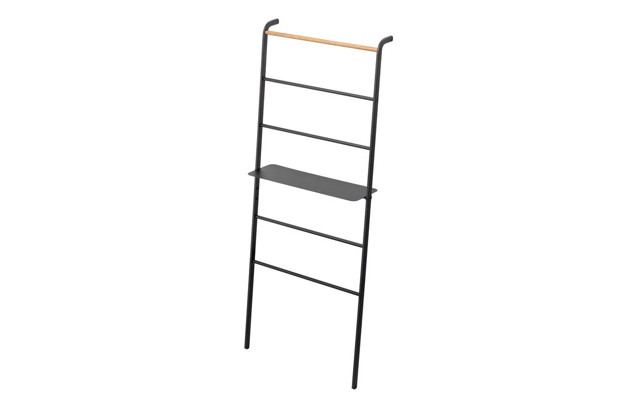 Leiter Tower 160 cm, Schwarz<br>Leiteraufhänger mit Regal