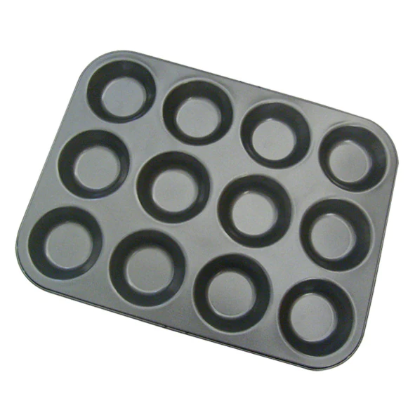 Plaque pour 12 tartelettes 34x26 cm en acier antiadhésif De Buyer