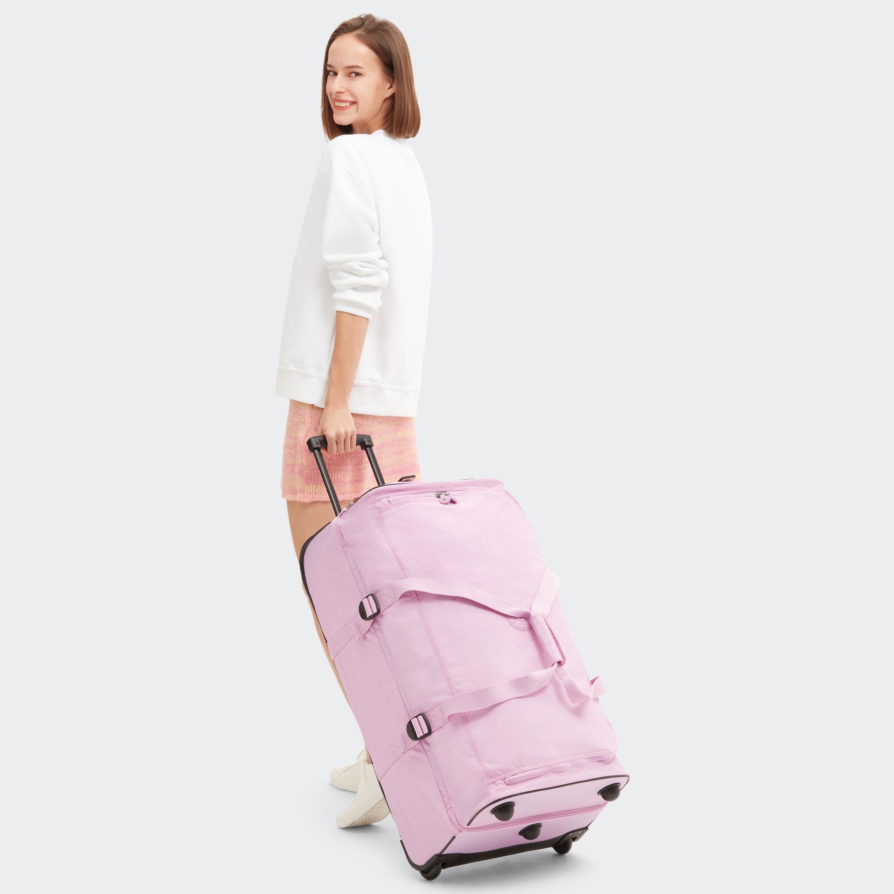 TEAGAN L Grand Sac de Voyage à Roulettes - Blooming Pink
