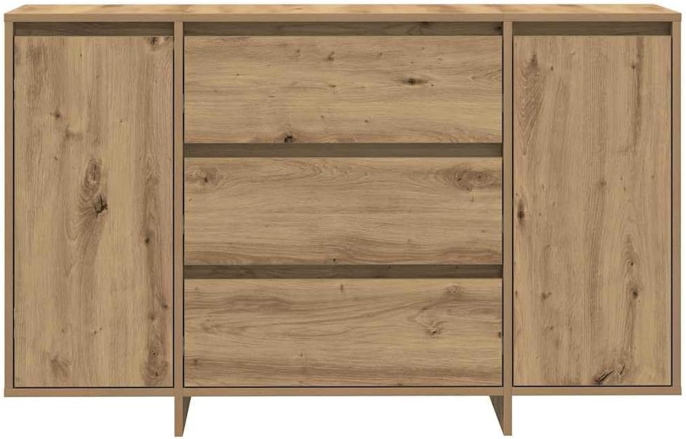 vidaXL Sideboard Artisan-Eiche 120 x 41 x 75 cm Holzwerkstoff, Moderner rechteckiger Sideboard, freistehendes Stauraummöbel, Buffet mit Schubladen für Dein Zuhause