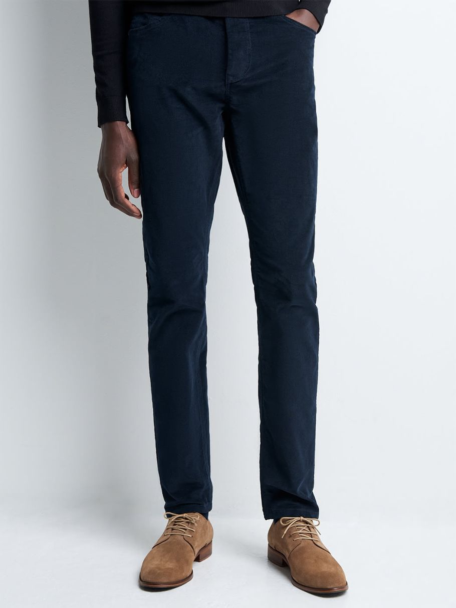 Jean couleur slim en coton élasthane uni