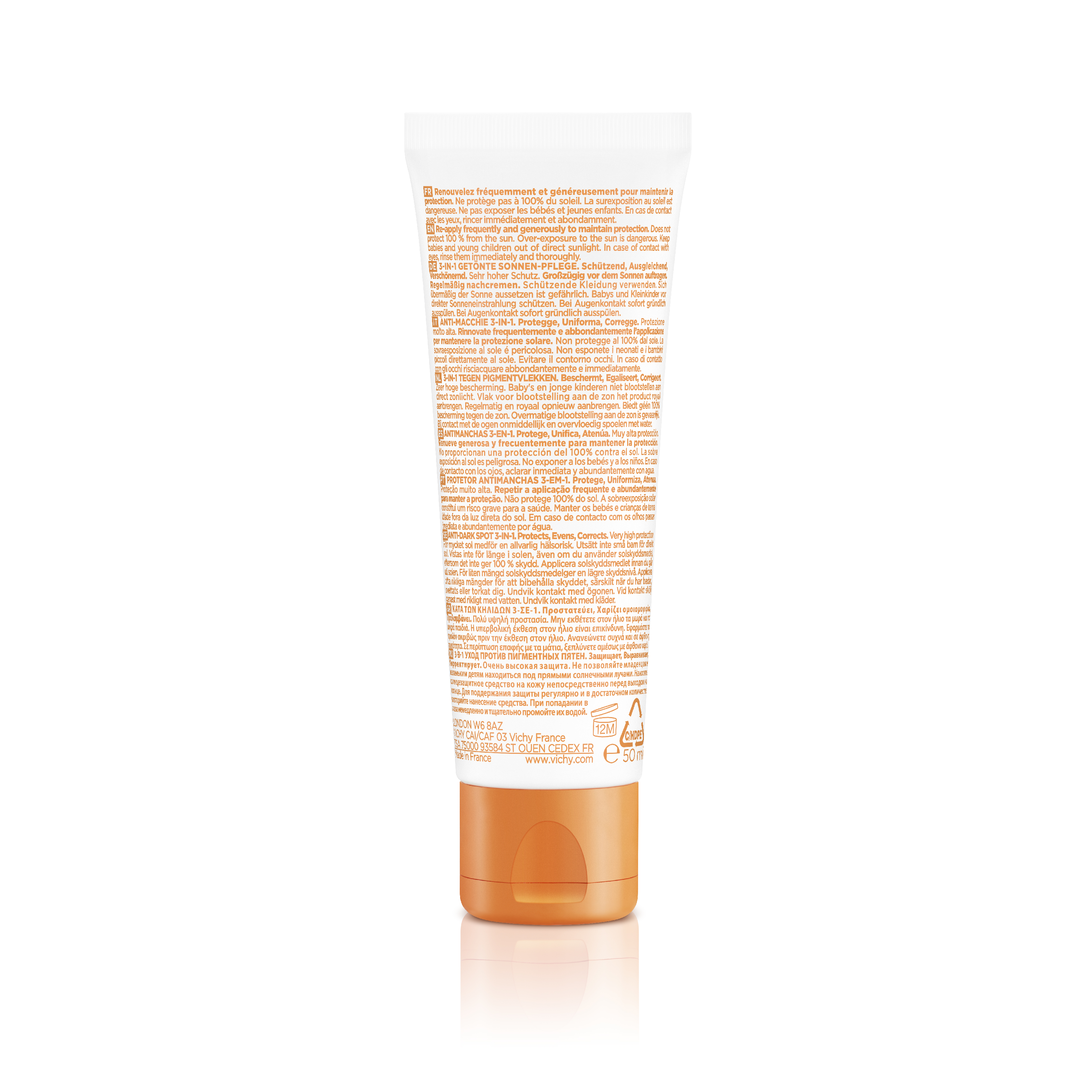 Vichy Ideal Soleil Anti-Pigment Flecken Creme<br>50 ml, Creme, 3in1 getönt LSF50+