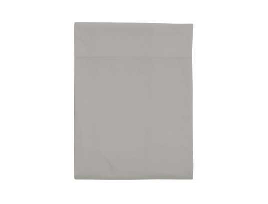 TERRE DE NUIT - Drap plat 100% coton gris mastic 180x290 cm
