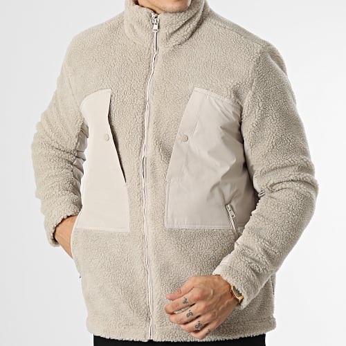 Veste Sherpa Zippée Villads Beige