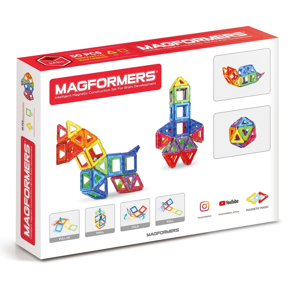 Magformers 50-teiliges magnetisches Konstruktionsset